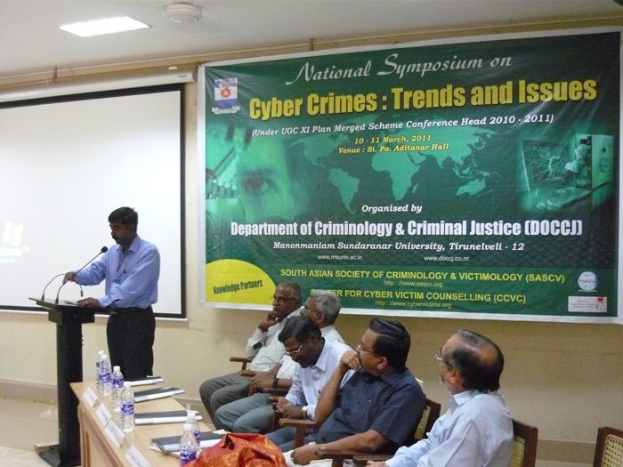 Knowledge partner, National Symposium on Cyber Crimes: Trends and Issues, Manonmaniam Sundaranar University, Tirunelveli (10 to 11 March 2011).