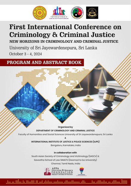 Front cover: First International Conference on Criminology and Criminal Justice (ICCCJ 2024): Program and Abstract Book